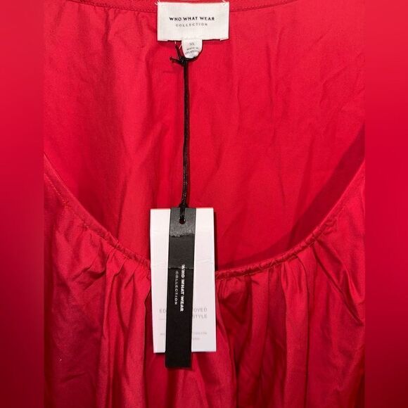 Who What Wear Set | NWTs Kat Scoop-Neck Dress Detached Ruched Bralette Sz XL - Picture 5 of 9